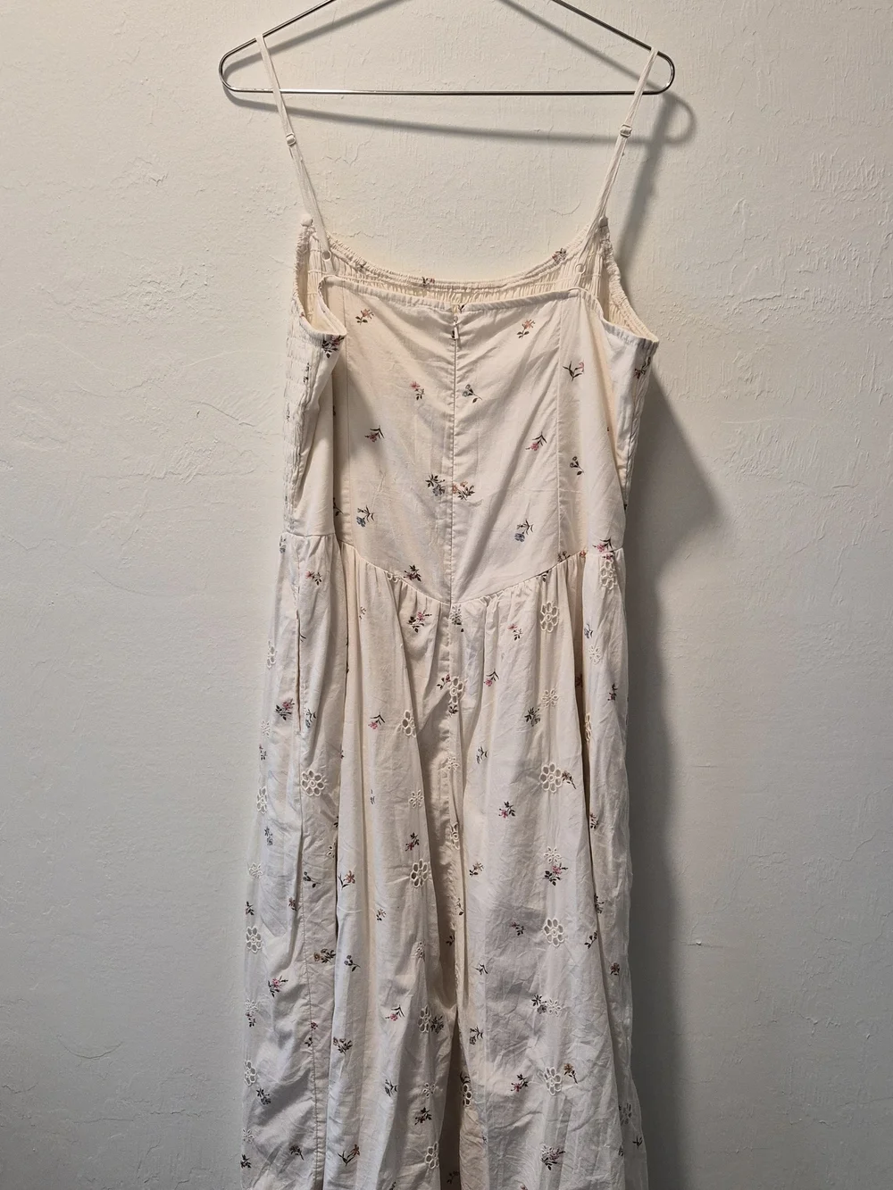 American Eagle Outfitters Cream Spaghetti-Strap Floral Maxi Dress - Picture 3 of 7